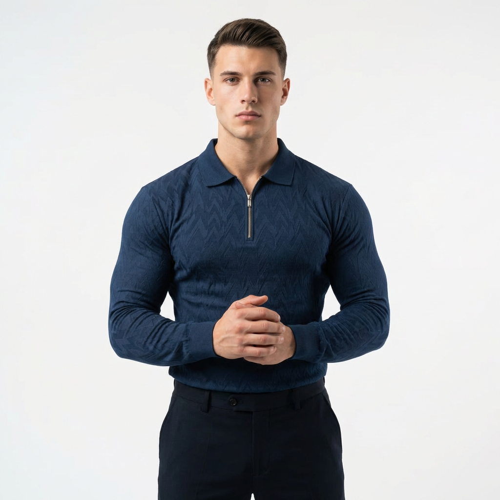 Classic Zipped Polo Long Sleeve